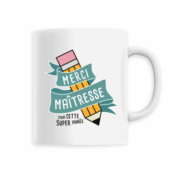 Mug Merci maîtresse, idée cadeau maîtresse fin d'année, tasse