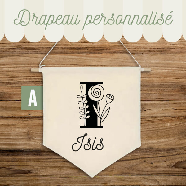 Fanion personnalisé prénom + initiale – Image 3