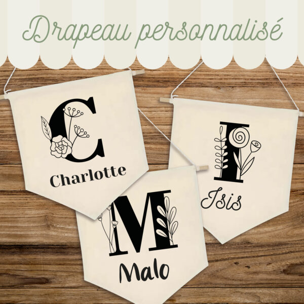 Fanion personnalisé prénom + initiale – Image 5