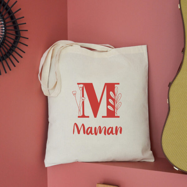 Tote bag prénom et initiale, sac d'épaule personnalisé – Image 3