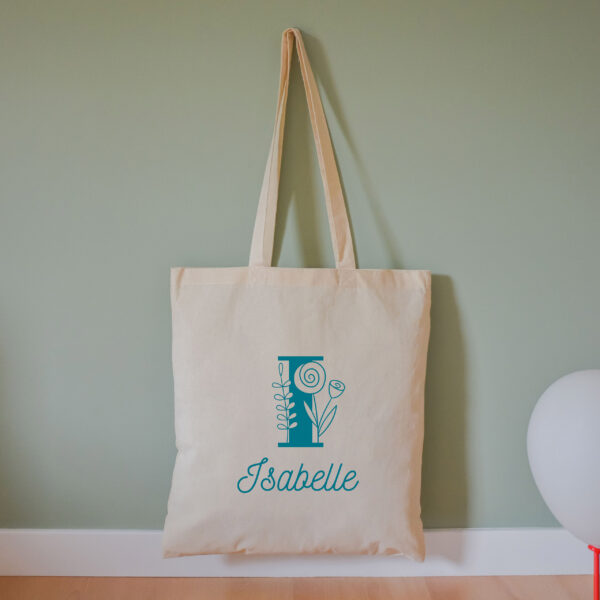 Tote bag prénom et initiale, sac d'épaule personnalisé – Image 5