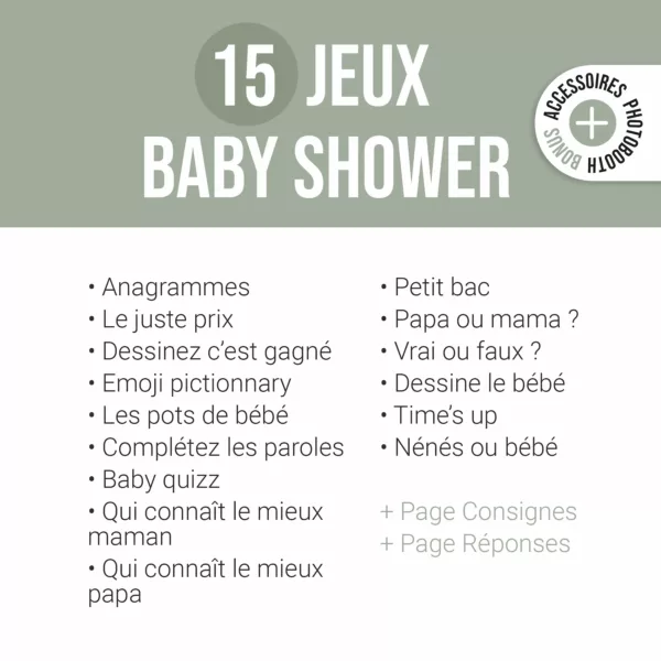 Jeux Baby shower – Image 3