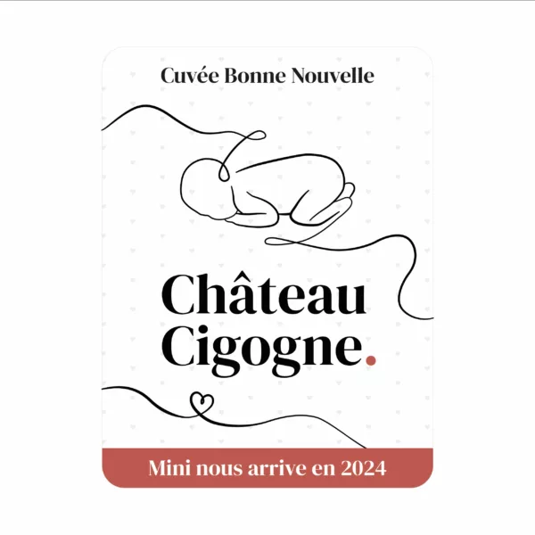 Étiquette Château Cigogne, annonce bébé – Image 5