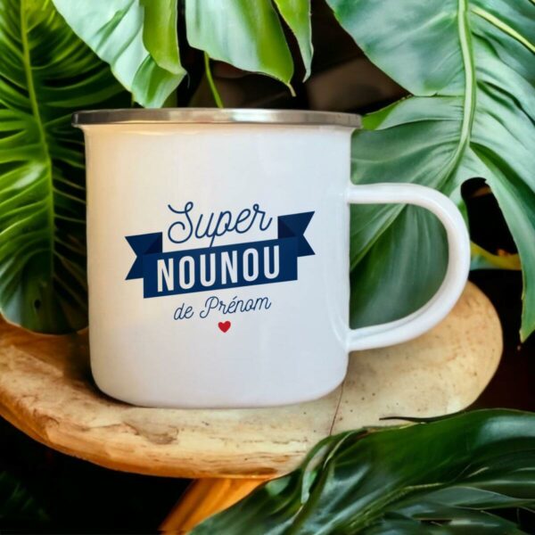 Mug nounou personnalisé, cadeau assmat avec prénom de l'enfant