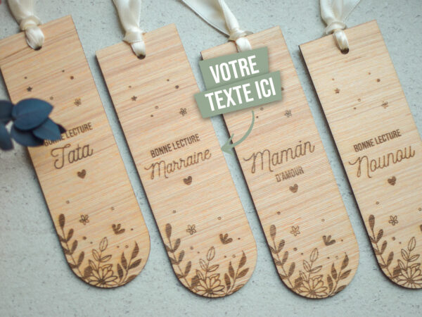 Marque-page personnalisé en bois
