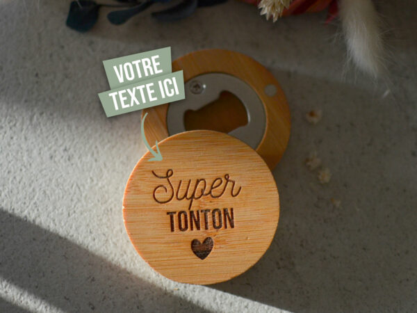 Décapsuleur aimanté personnalisé