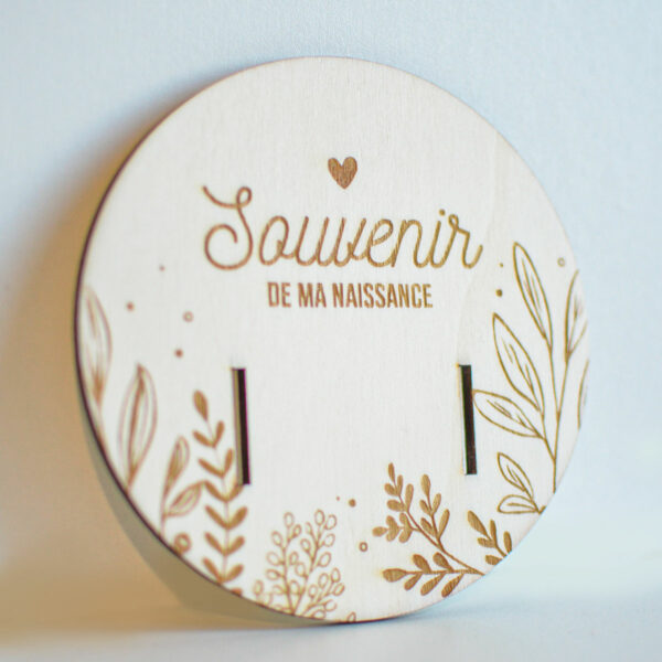 Carte bracelet de naissance en bois – Image 2