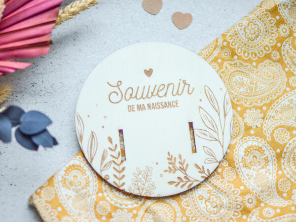 Carte bracelet de naissance en bois – Image 4
