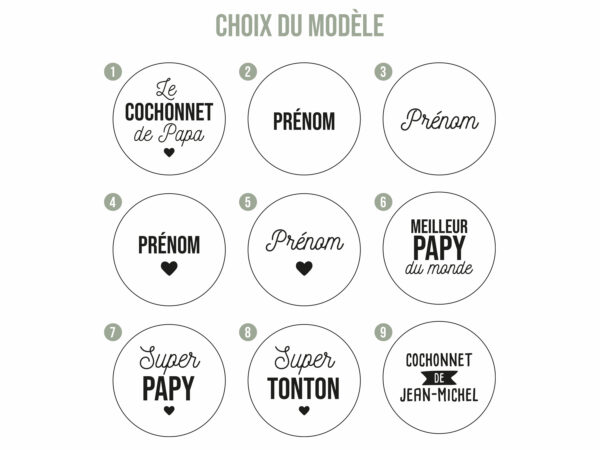Cochonnet personnalisé en bois – Image 2