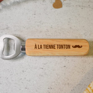 Décapsuleur personnalisé manche en bois