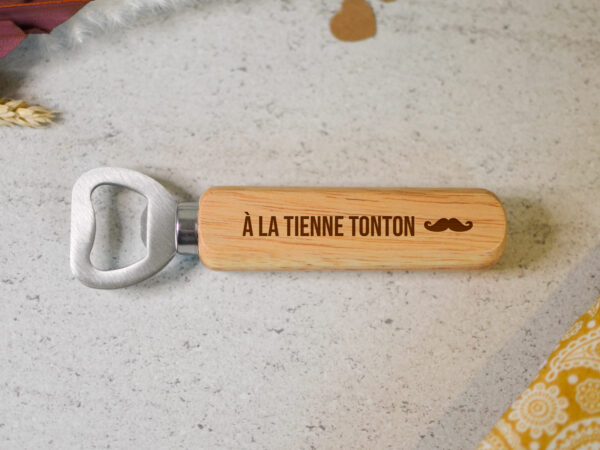 Décapsuleur personnalisé manche en bois