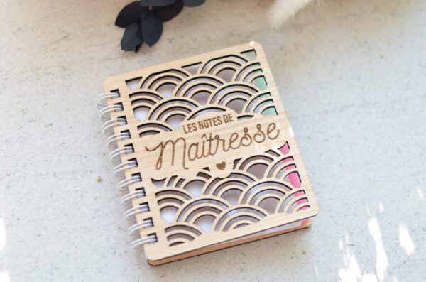 Carnet de notes personnalisé maîtresse